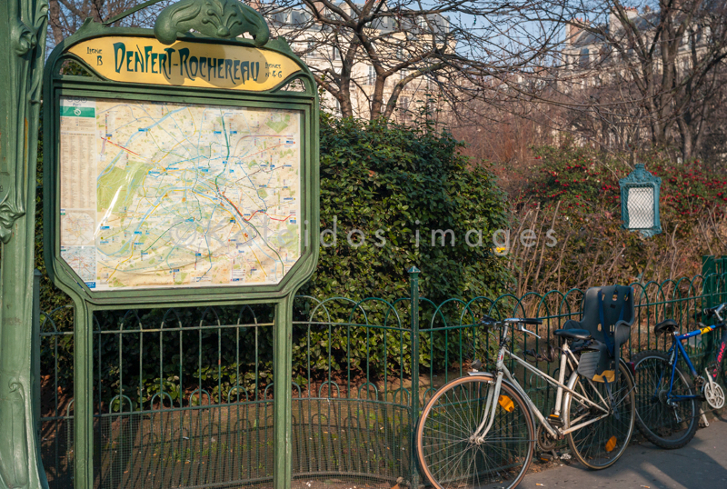 Art Nouveau;Bicycles;Denfert-Rochereau;Hector Guimard;Kaleidos;Kaleidos images;Metro;Metropolitain;Paris;Subway Station;Tarek Charara